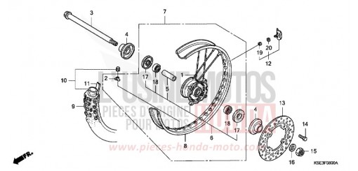 ROUE AVANT CRF150R7 de 2007